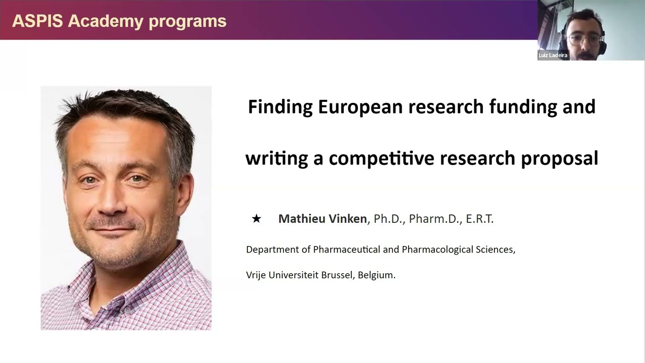 ASPIS Academy Training: Finding EU research funding and writing a competitive research proposal