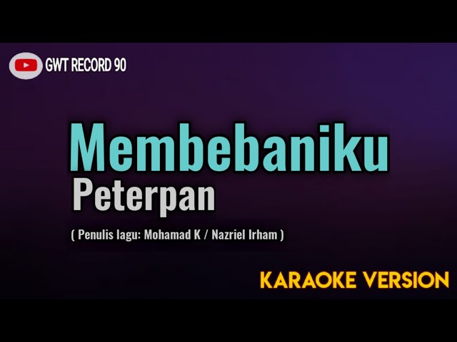 Peterpan - Membebaniku ( Karaoke ) class=