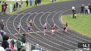 Moriah Johnson vs. Anna Kessler | Girls 200m Final - 2021 OHSAA D1 Region 3 Wealth
