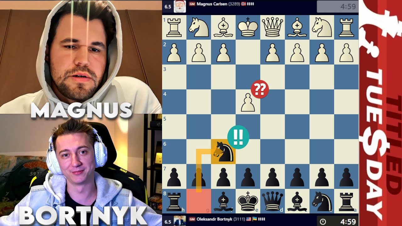 CRAZY TUESDAY! GM Magnus Carlsen vs GM Oleksandr Bortnyk