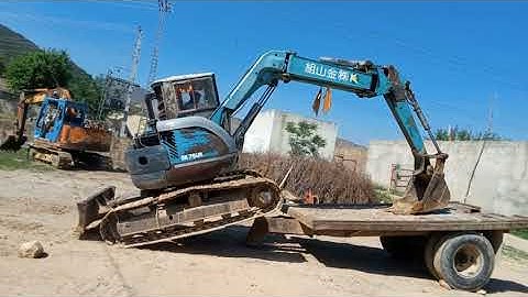 mini Excavator/loading without ramps/How to Load/Unload an Excavator