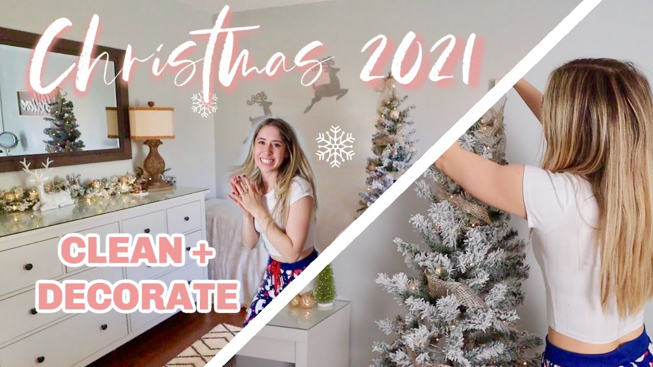 Decorating My Room for CHRISTMAS! Clean & Decorate With Me Christmas ...
