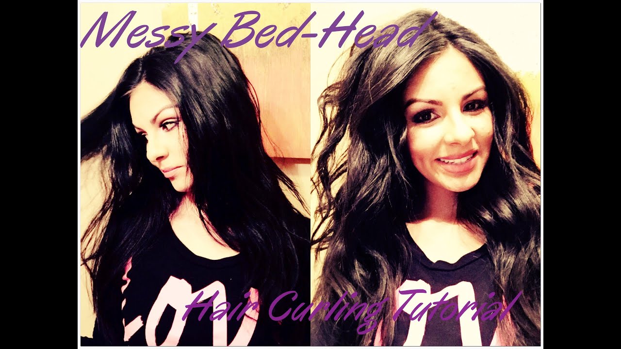 Messy Bed-Head Curls/ Hair Tutorial - YouTube