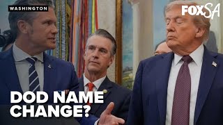 Trump to revive 'Department of War' name with executive order