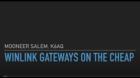 Building a Winlink VARA FM Gateway on the Cheap presentation to San Diego ARES 2-27-2021