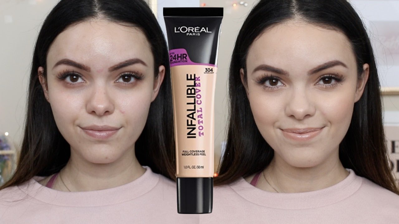 PROBANDO LA BASE: INFALLIBLE TOTAL COVER DE L'OREAL - YouTube