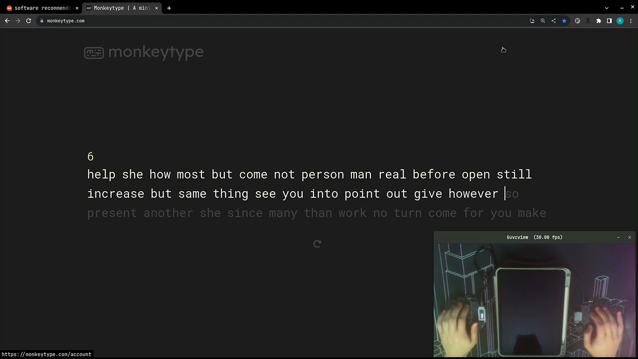 Ferris Sweep Typing Test - 5 Months of Usage