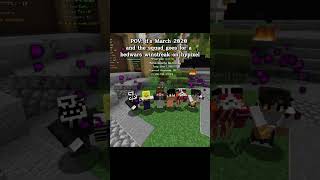 POV: you are playing bedwars in 2020 #minecraft #minecraftshorts #bedwars #foryou #hypixel #fyp