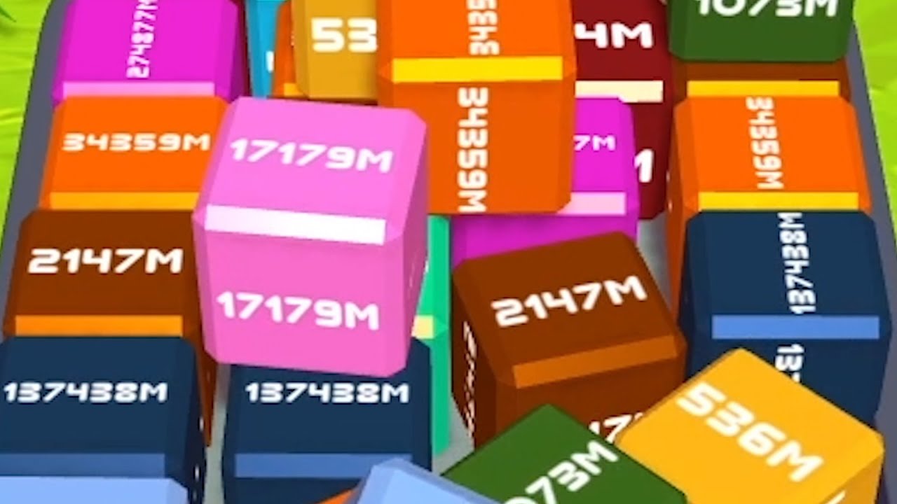 Merge Cube 2048 3D - ASMR Gameplay (Cubes Math, Level Up NumberBlocks ...
