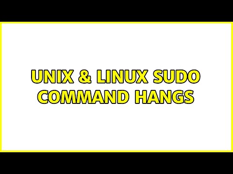 Unix & Linux: Sudo command hangs (4 Solutions!!)