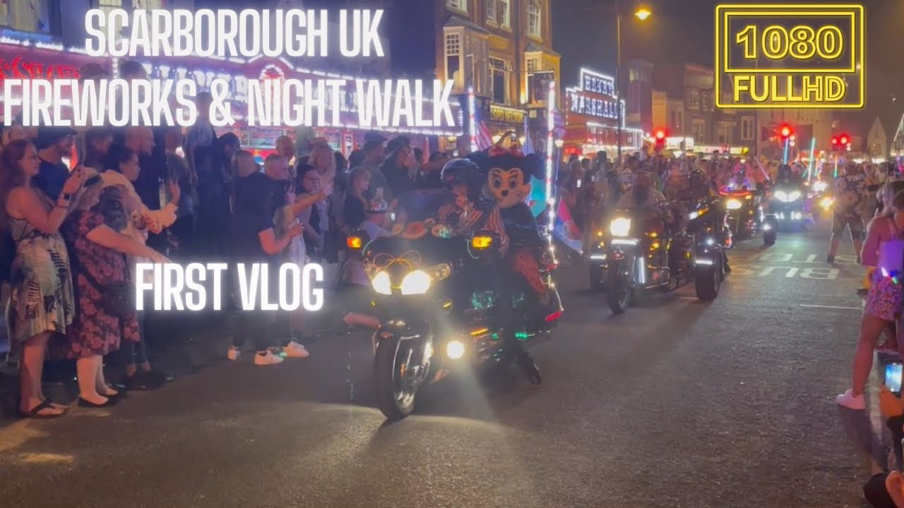 SCARBOROUGH BEACH HD FULL WALKING NIGHT TOUR UK