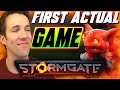 Grubby plays FIRST actual game of STORMGATE (Infernal Race)