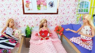 Three Barbie doll Morning Routine 👗 New dress for Barbie