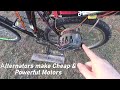 DIY Ebike using a Car Alternator as a Motor Easy - No Hall Effect Sensors