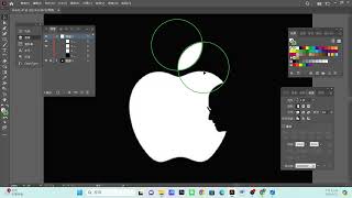 Illustrator Steve Jobs' apple LOGO