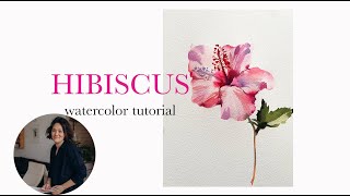 Hibiscus Watercolor Floral Painting Demo
