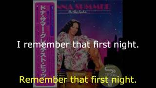 Donna Summer - I Remember Yesterday (7&quot; UK Single) LYRICS SHM &quot;On the Radio: Greatest Hits I &amp; II&quot;