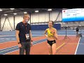Natosha Rogers After Running a Solo 15:20 Indoor 5k to Win the Windy City Invite in Chicago