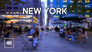 Walking in NYC at Night Relaxing Manhattan Walk