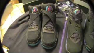 new nike air jordan fusion AUQA 8s,retro 8 aqua comparison Matching Hoodie  - YouTube
