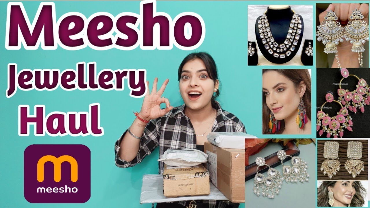 MEESHO JEWELLERY HAUL Partywear necklaces, earrings, jewellery haul