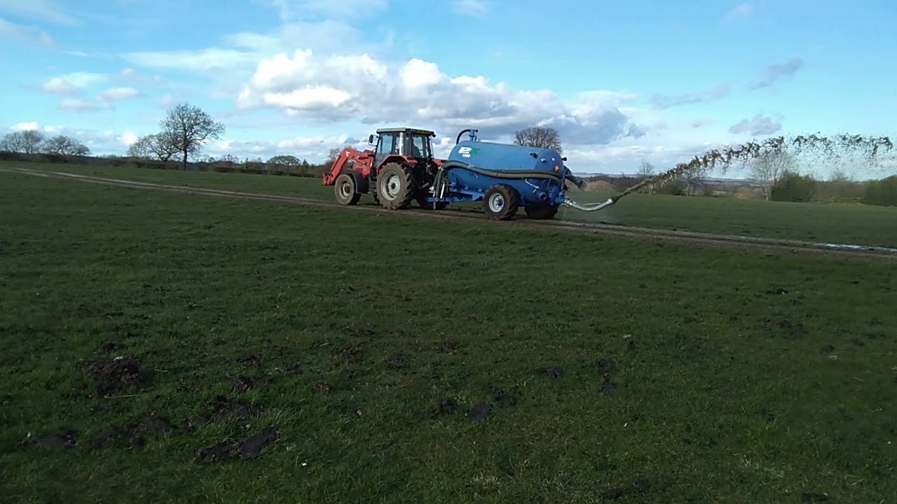 Mf 4355 and primex tanker with rain gun