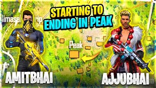 Everyone in Peak || Duo Vs Squad With Ajjubhai || Free Fire || Desi Gamers