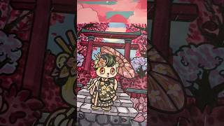 🩷 Love Story at Torii 📚Cozy Japan #ohuhu #coloringbook #coloring #japan #art #sakura