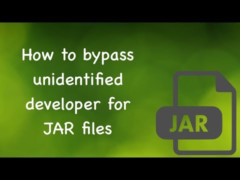 Mac - How to bypass unidentified developer with .jar files