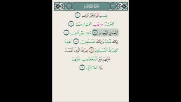 القرأن الكريم سورة الفاتحة quran kareem sourat alfatiha