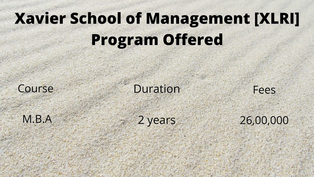 Xavier School of Management XLRI, Jamshedpur YouTube