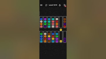 ball sort color water puzzle level 1019