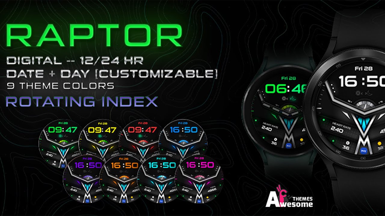 RAPTOR - Wear OS Digital Watch Face