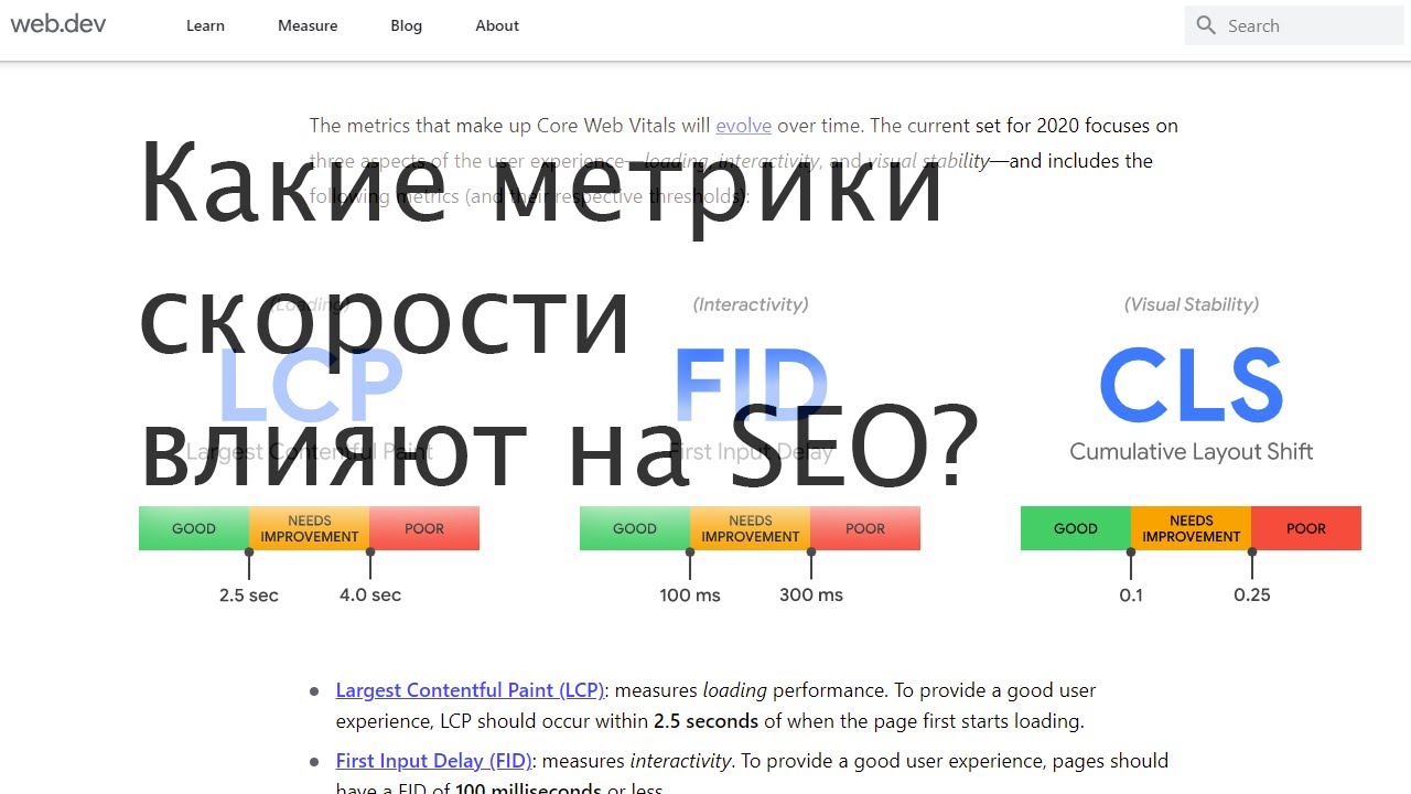 Какие метрики скорости сайта влияют на SEO?
