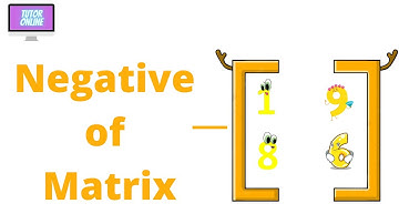 Negative of Matrix || Mathematics in Urdu/Hindi