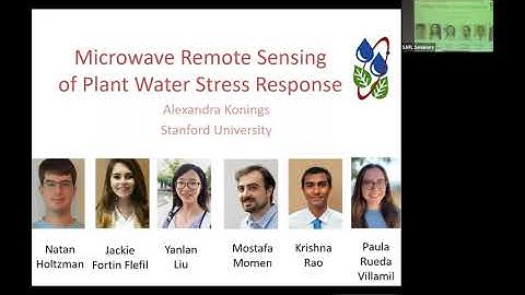 Microwave remote sensing of plant water stress - Alexandra Konings - 11 October 2022
