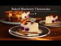 濃厚♪ブルーベリーベイクドチーズケーキ Baked Blueberry Cheesecake｜komugikodaisuki