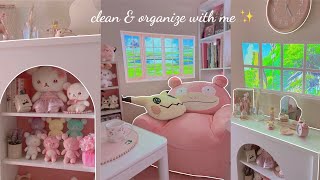 clean \u0026 organize my room with me 🌸 aesthetic ✨ Aaxa P8 mini projector, fake window, Nintendo Switch