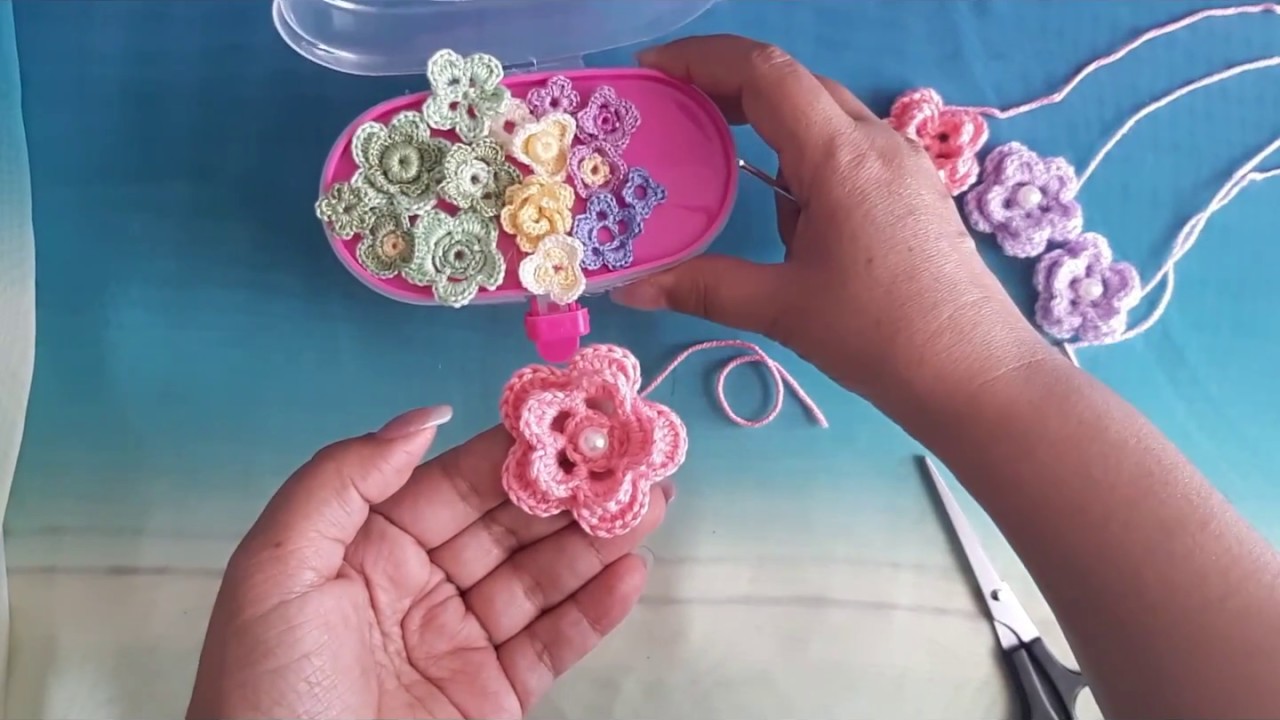 Flor en 3D tejido a ganchillo o crochet paso a paso - Flor con relieve a ganchillo manualidades de animales