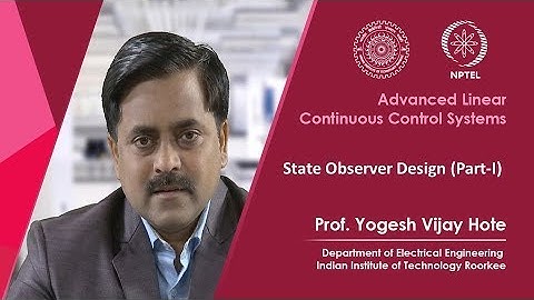 State Observer Design (Part-I)