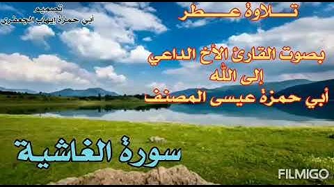 سورة الغاشية بصوت الأخ الفاضل عيسى المصنف حفظه الله ورعاه