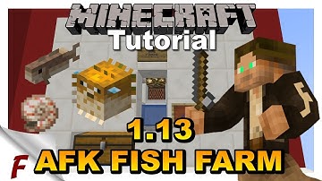 ✅ Minecraft 1.13 AFK Fish Farm Tutorial Video Easy to build  Server Friendly