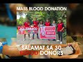 SALAMAT SA 30 BLOOD DONORS | MASS BLOOD DONATION | JCI TABACO