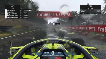 First Time Racing in the Rain on F1 2021 Online Chaos as Normal lol.