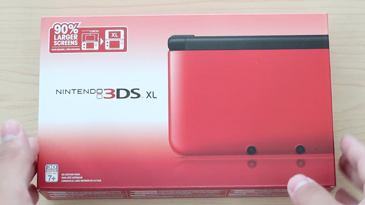Nintendo 3ds Xl Unboxing Hands On Red Black North American Youtube