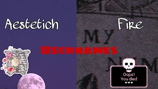 Aestetich/fire usernames 25+❤ screenshot 5