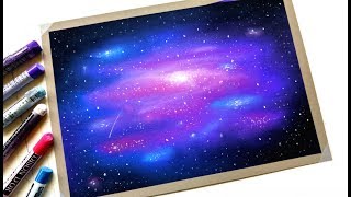 galaxy drawing pastels soft