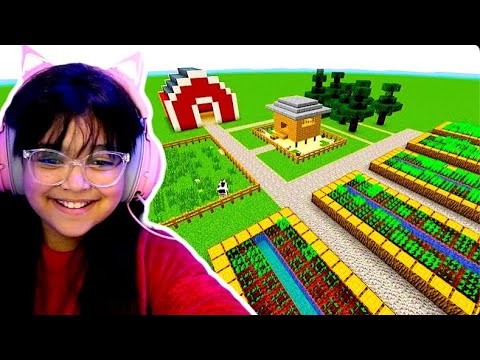 MINECRAFT #32 - CONSTRUÍNDO UMA FAZENDA COM MINHAS