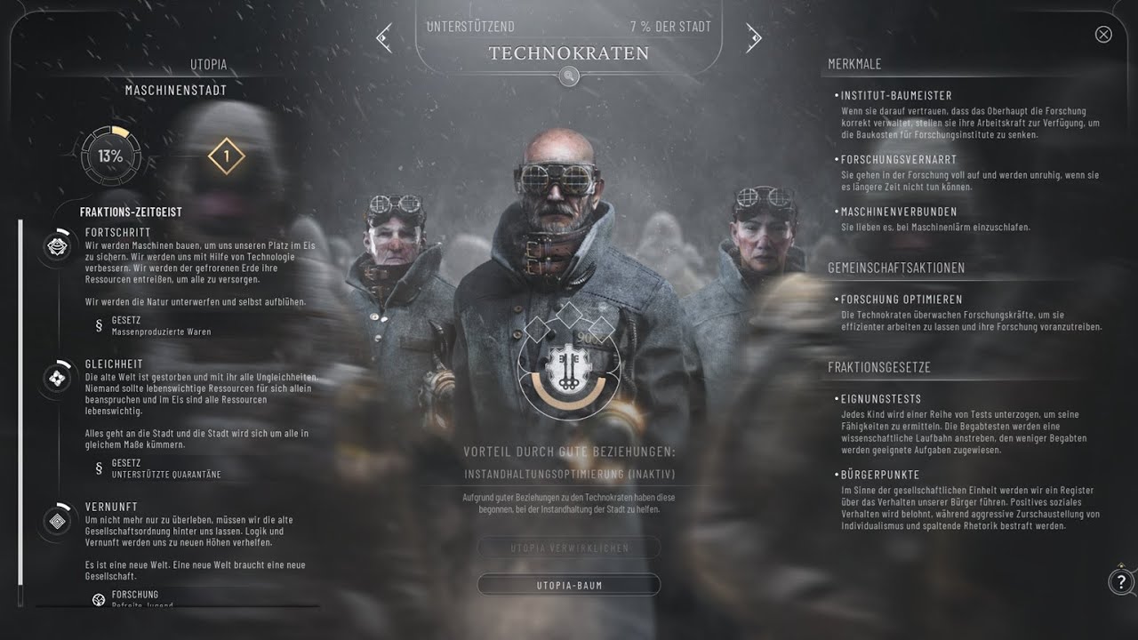 Frostpunk 2 - fractured Utopias - Fraktion: Technokraten (Grundlagen ...