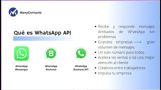 Qué es WhatsApp API - Ventajas y Desventajas (ManyContacts) screenshot 5